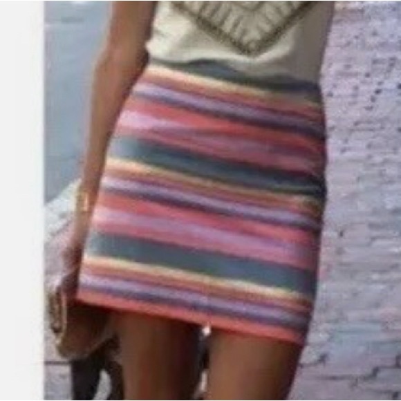 J. Crew Dresses & Skirts - J Crew Striped  Metallic Ladies Skirt Size 2